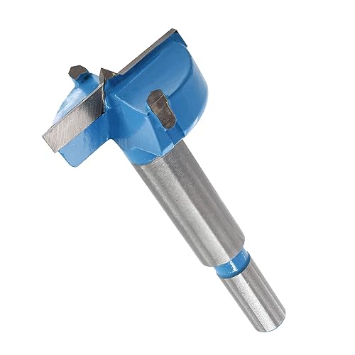 Jersvimc Forstner Drill Bit - 1-5/8 Inch(42mm), Tungsten Carbide Forstner Bits Wood Hole Cutter Auger Opener - Woodworking Boring Bit Hinge Hole Saw Rotary Cutting Tool for Plastic Furniture