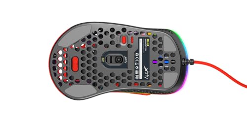 Image of XTRFY M4 RGB, Ultra-Light Wired Gaming Mouse, Ergonomic Design for Right-Handers, Cutting-Edge Pixart 3389 Sensor, Adjustable RGB Lighting, Kripparrian Red Edition