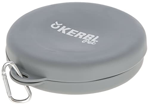 Kerbl Pet Faltbarer Reisenapf, grau, 2 x 300 ml,