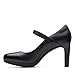 Clarks womens Ambyr Shine Pump, Black Leather, 7.5 US