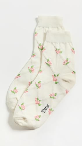 Women's Floral Braided Crew Socks2
