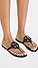 Tory Burch Women's Miller Knotted Pave Sandals, Perfect Black, 7.5 Medium US