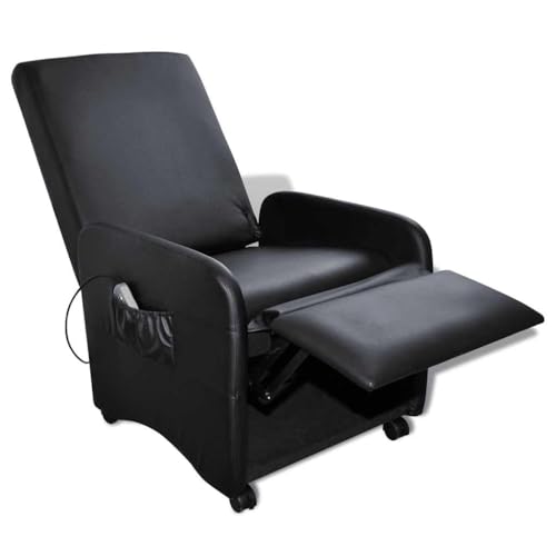 vidaXL Kunstleder Massagesessel Relaxsessel Massage TV Fernsehsessel + Heizung – Bild 3