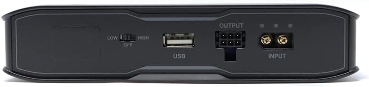 వెనుక view of THINKWARE iVolt Xtra showing input, output, and USB ports