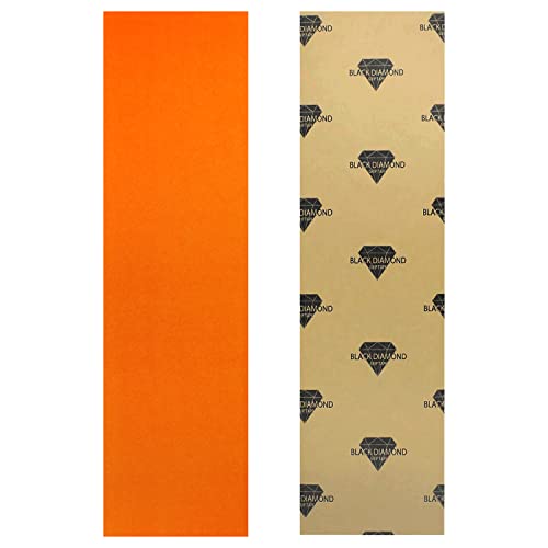 Image of Black Diamond Sheet of Skateboard Grip Tape 9 inch x 33 inch (Orange)