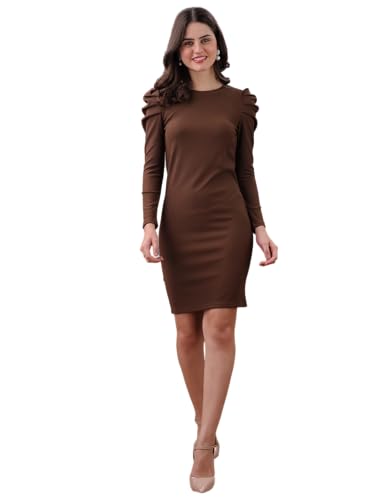 Image of Wedani Women 's Bodycon Dress with Full Sleeve