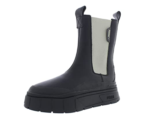 PUMA Womens Mayze Stack Chelsea Casual Boots Mid Calf - Black - Size 9 M