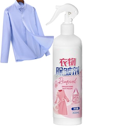 Spray de libération de pli de vêtements - Conditionneur de tissu de 300 ml | Retonnement de rides anti-statique portable | APPARTEMENT DORME DORMAL DE VOYAGE DE VOYAGE ESTALIGNE | Gentille entre les