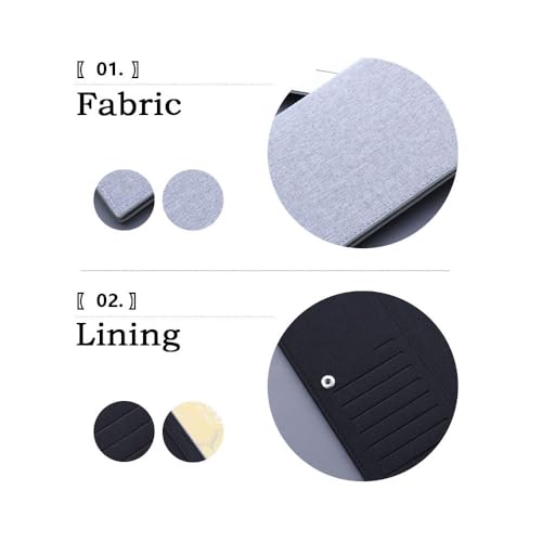 Canvas Men Wallet Thin Wallet Credit Card Business ID Cards Case Card Holder(Black)4