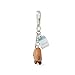 BT21 SHOOKY Character Mini Cute Figure Keychain Key Ring Bag Charm with Clip, Brown