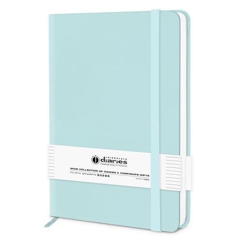 Image of Jhingalala Diaries - Hardbound Leather Cover Pocket Size Corporate Executive Diary Notebook I Pocket Diary For Men and Women I A6 Size I 80gsm Paper I 192 Ruled Pages (Ocean Blue)