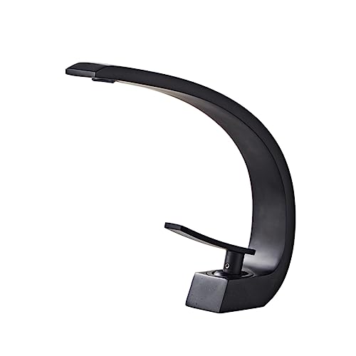 Robinet de lavabo en cuivre au design noir moderne et finitions de haute qualité