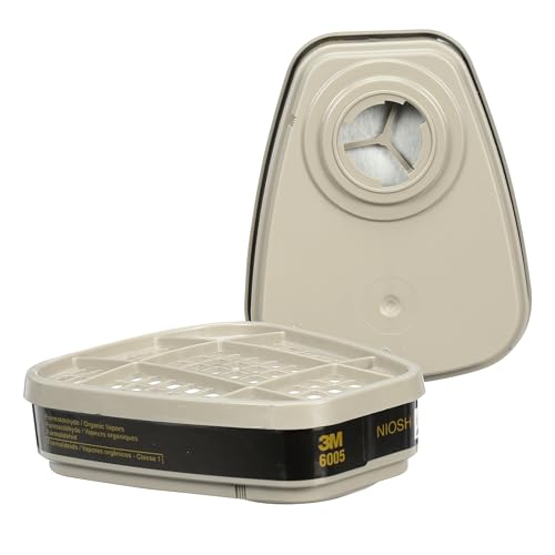 Image of 3M Respirator Cartridge 6005, NIOSH Approved, 1 Pair | Helps Protect Against Formaldehyde and Organic Vapors