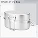 Tressify 2-Tier Aluminum Mess Kit, German Armed Style Lunch Box, 7.9 X 5.9 in Portable Food Container for Camping Hiking Picnic