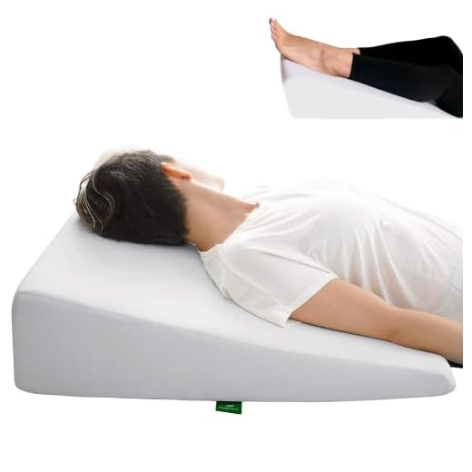 Cushy Form Wedge Pillow for Sleeping 10 Inch Memory Foam Bed Wedge for Sleeping, Reading, Post Surgery & Leg Elevation - Triangle Pillow with Washable Cover 25x24x10 inch