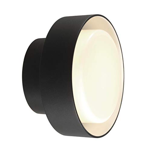 Marset Plaff-on! Luz LED para exteriores, color negro., Aluminio, vidrio soplado., Negro