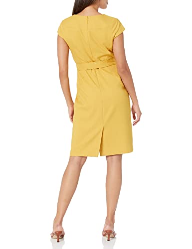 Image of Kasper Women's V Nk Cap Sleeve Belted Dress