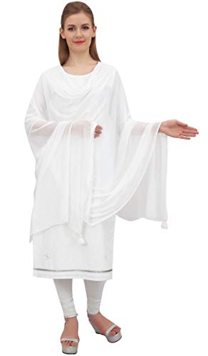 Neck Wrap Chiffon Tassel Summer Dupatta Women Long Stole Scarves3