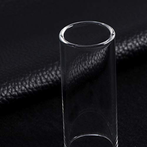 TOYANDONA 2pcs Guitar Slide Glass Slide Stainless Steel Slide 70mm Bottleneck Guitar Slide Ring Guitar Acccessories for Guitar Bass(Transparent and Silver) - Image 3