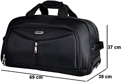 Mala De Viagem Grande Rodinhas Bolsa Mala Bagagem De Mão Preta Sacola Ombro Poliéster Yins