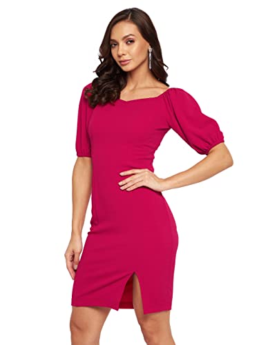 Image of Miss Olive Women's Polyester Bodycon Knee-Length Dress