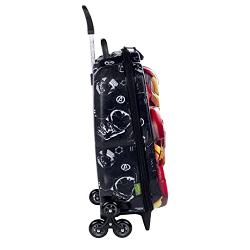 Mochila De Carrinho Homem de Ferro em 3d Infantil Rígida Cor:Preto