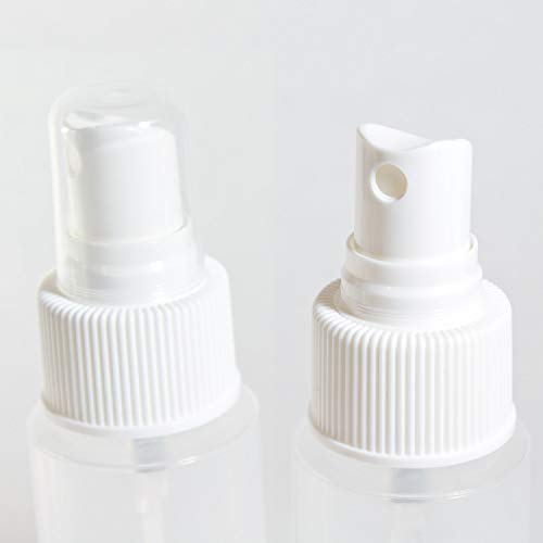 Chica and Jo 2oz Clear Plastic Spray Mist Bottles - Set of 3 - Empty Bottles with Pump Spray Cap - Travel Size 2 Ounce Made in the USA2