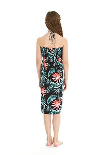Girl Hawaiian Halter Dress in Blooming Lily2