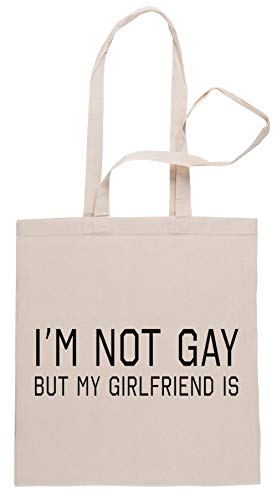 Rundi Im Not Gay But My Girlfriend Is Bolsa De Compras Shopping Bag Beige