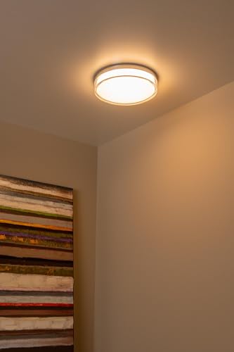 LUCIDE PLANO - Deckenleuchte Badezimmer - Ø 28 cm - LED Dim. - CCT - 1x16W 2700K/4000K - IP44 - Opal