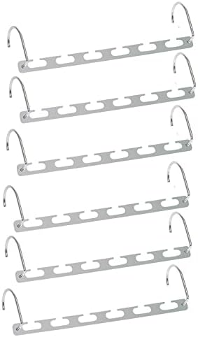 Space Saving Hangers, Clothes Hangers Space Savers Magic Hangers for Hanging Clothes, Multi-Functional Magical Clothes Hanger Trousers Hangers Saver Multiple Hangers Holder (Pack of 6)