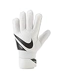 Weiche Polsterung Nike Kinder Fußballhandschuhe Goalkeeper Match, White/Black/Black, 4, CQ7795-100