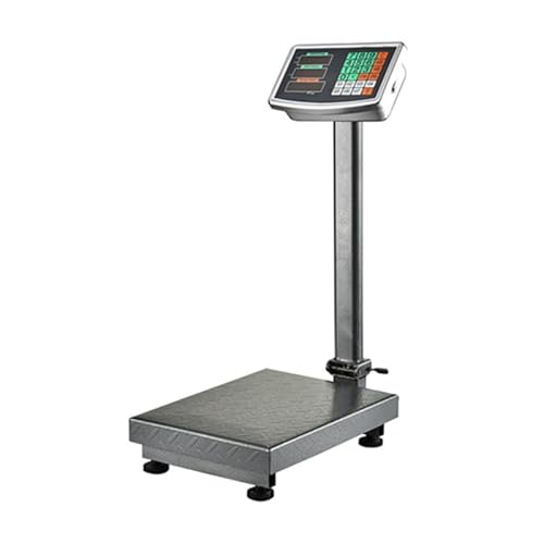 Digital Electronic Platform Scale, Portable Floor Scale 300kg Capacity, Heavy Duty Weight Measuring with 220V Power for Industrial, Commercial & Home Use