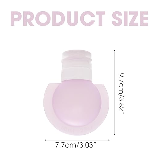 3pcs Portable Silicone Travel Bottle Set, Leak Proof Squeezable Tubes, 60ml Size Bottles Go Tubs Travel, Carry-On Approved Airline Security Kit, Refillable Liquid Containers for Shampoo, Conditioner2