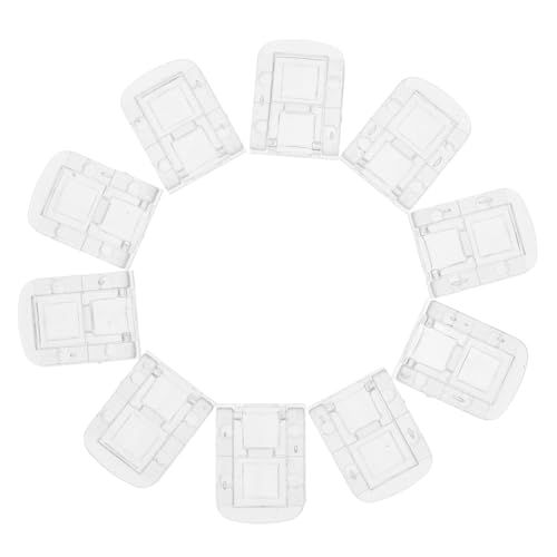 STOBAZA 10pcs Acrylic Lock Hasp Buckles for Small Hinge Hasp Box Crystal Acrylic Hinge Lock Mini Latch Easy Install for Cabinet Accessory