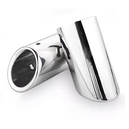 Embout d'échappement 76mm en acier inoxydable anti-corrosion couleur silver