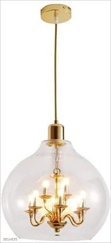 Lámpara colgante de cristal Compatible with restaurante moderno con 9 fuentes de luz, luces colgantes Compatible with mesita de noche. del norte de Europa, luces colgantes de bola redondas, Lámpara