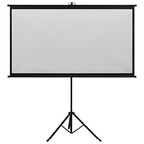 vidaXL Projectiescherm met Statief Scherm Projectie Beamerscherm Beamer Projectieschermen Beamerschermen Projecties Screen Projectiescreen 16:9 90''