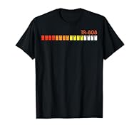 Electronic drum machine design. Lightweight, Classic fit, Double-needle sleeve and bottom hem