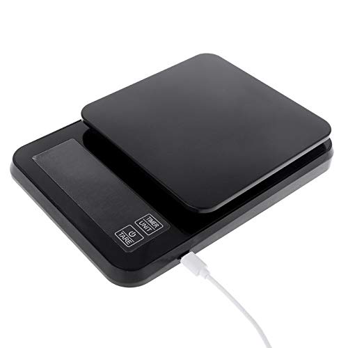 Wagi, cyfrowe wagi kuchenne, Przenośna cyfrowa elektroniczna waga kuchenna, 5kg cyfrowa waga do kawy kroplowej z timerem 5000g/0.1g wagi USB elektroniczna żywność