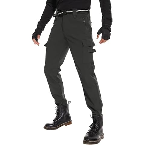 MOURCE Waterproof Fleece Lined Cargo Pants Cover