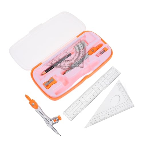 TIDTALEO コンパス セット プラス 定規 学校 用品 学生 定規 製図 用品 数学 分度器 描画 コンパス 分度器 数学 勉