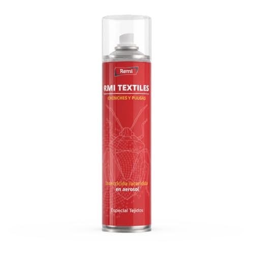 Remi Hogar Spray Anti Chinches y Pulgas Insecticida | Veneno | Aerosol Repelente Especial Tejidos | Eficaz | Aplicar en muebles