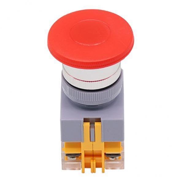UJEAVETTE 4x1pc 22mm Emergency Stop Mushroom Head Push Button Box Reset Plastic Red-image-13