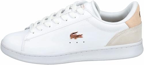 Baskets Lacoste BASKETS BLANCHES ET ROSES CARNABY SET EN CUIR FEMME - vue 7