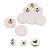 WedDecor 15mm Argento Bottoni Automatici Grande Bottoni Automatici con 3 Parti Fissaggio Strumento a Mano Kit per Leathercrafts, Cucito, Fai da Te Arti & Artigianato, Abbigliamento & Riparazione