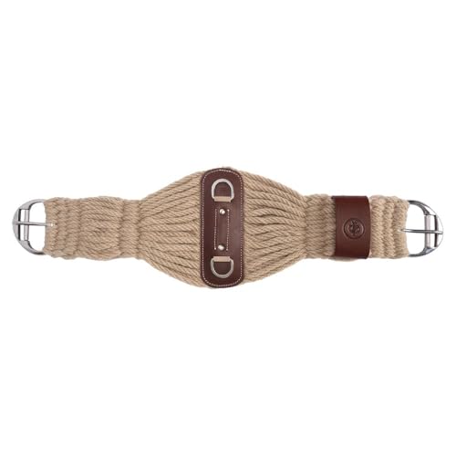 Schneiders Roper Wool String Cinch for Horses | 8" Wide Center for Saddle Stability | 27-Strand Breathable Mohair Blend | Stainless Steel Roller Buckles | Moisture-Wicking Comfort | Size 32