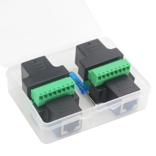 Conector RJ45 hembra a terminal de tornillo 4 unidades miniatura 6