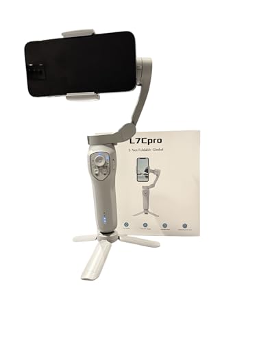 L7Cpro 3 Axis Flodable Gimbal Smartphones Stabilizer Selfie Stick Hanheld 3- Axis Phone Gimble For Any Smart Phone, Anti- shake Vedio, Vlog Shooting, Optional All Fce Tracking