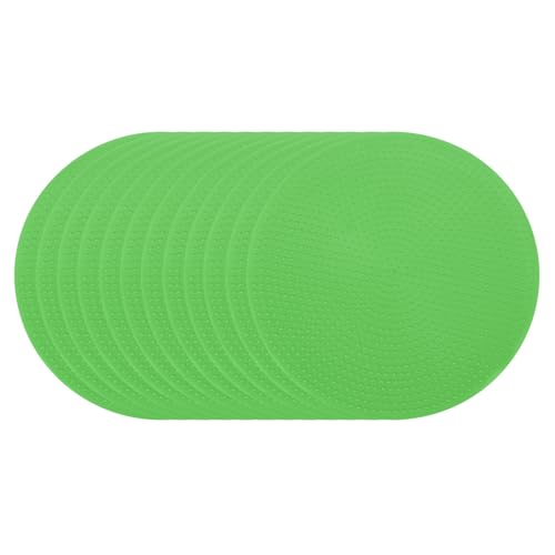 Marqueurs d'agilité plats PATIKIL verts de 10,2 cm pour entraînement | Lot de 12